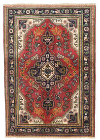 96X143 Alfombra Tabriz Oriental Rojo/Rojo Oscuro (Lana, Persia/Irán) Carpetvista