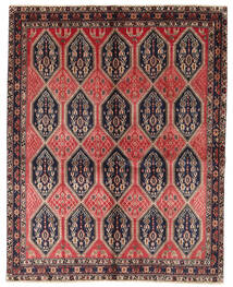  Persischer Afshar/Sirjan Teppich 159X200 Rot/Dunkellila (Wolle, Persien/Iran)