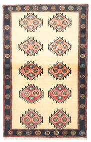  クラルダシュト 絨毯 97X150 ペルシャ ウール ベージュ/ダークグレー 小 Carpetvista