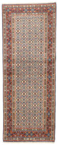  Persischer Moud Teppich 75X190 Läufer Braun/Beige ( Persien/Iran)