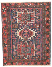 Heriz Patina Rug 96X123 Red/Dark Grey Wool, Persia/Iran Carpetvista