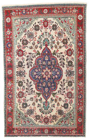 絨毯 タブリーズ パティナ 93X150 レッド/ベージュ (ウール, ペルシャ/イラン)
