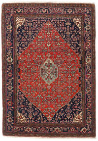 118X170 Bidjar Zanjan Matta Orientalisk Röd/Mörkrosa (Ull, Persien/Iran) Carpetvista