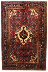 絨毯 ペルシャ ホセイナバード 160X241 ダークレッド/レッド (ウール, ペルシャ/イラン)