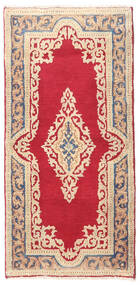56X116 Kerman Matta Orientalisk Beige/Röd (Ull, Persien/Iran) Carpetvista