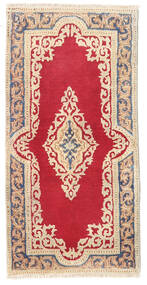  Orientalsk Kerman Teppe 58X115 Beige/Rød Ull, Persia/Iran Carpetvista