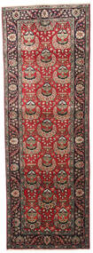 絨毯 タブリーズ 96X279 廊下 カーペット レッド/茶色 (ウール, ペルシャ/イラン)