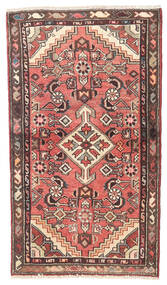 絨毯 ペルシャ ホセイナバード 70X120 レッド/ベージュ (ウール, ペルシャ/イラン)