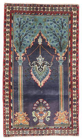 Tapis Persan Abadeh 75X130 Gris Foncé/Gris (Laine, Perse/Iran)