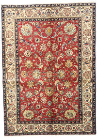  Orientalsk Tabriz Teppe 137X192 Beige/Rød Ull, Persia/Iran Carpetvista