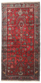  Hamadan Teppich 100X202 Persischer Wollteppich Rot/Braun Klein Carpetvista