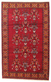 Beluch Teppe 108X170 Rød/Mørk Rød Ull, Persia/Iran Carpetvista