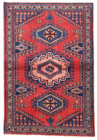  Persischer Wiss Teppich 108X158 Rot/Dunkellila (Wolle, Persien/Iran)