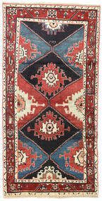 絨毯 ハマダン 100X200 レッド/ダークグレー (ウール, ペルシャ/イラン)
