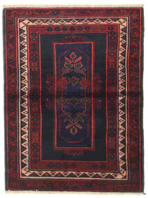  Persian Hamadan Rug 103X136 Dark Grey/Dark Red Carpetvista