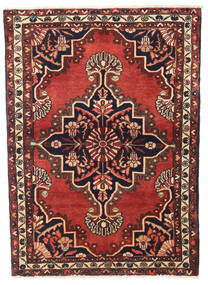 Hosseinabad Teppich 110X155 Rot/Dunkelrosa Wolle, Persien/Iran Carpetvista