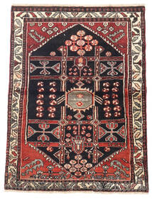 Saveh Rug Rug 105X140 Red/Dark Grey Wool, Persia/Iran Carpetvista