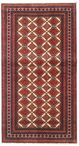 絨毯 バルーチ 102X185 レッド/ダークレッド (ウール, ペルシャ/イラン)