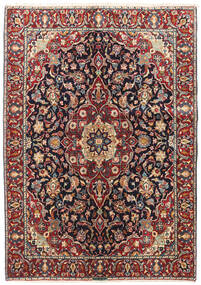Maschad Teppich 142X202 Rot/Dunkelrosa Wolle, Persien/Iran Carpetvista