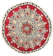  Ø 73 Dywan Orientalny Nain Okrągły Czerwony/Beżowy (Wełna, Persja/Iran) Carpetvista