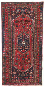  Oosters Zanjan Vloerkleed 93X190 Tapijtloper Rood/Donker Roze Wol, Perzië/Iran Carpetvista