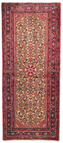 Hosseinabad 80X190 Hallmatta Röd/Mörkröd Ull, Persien/Iran Carpetvista