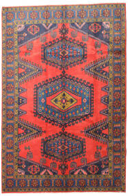 205X310 Wiss Matta Orientalisk Röd/Mörkgrå (Ull, Persien/Iran) Carpetvista