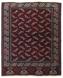 絨毯 トルクメン 105X128 ダークレッド/ベージュ (ウール, ペルシャ/イラン)