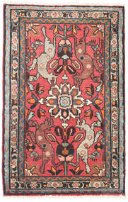 62X94 Hamadan Rug Oriental Red/Dark Red (Wool, Persia/Iran) Carpetvista