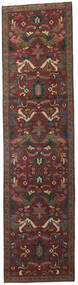  Orientalsk Sarab Patina Teppe 112X445Løpere Brun/Mørk Rød Ull, Persia/Iran Carpetvista