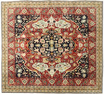 Täbriz Teppich 265X285 Quadratisch Braun/Beige Großer Wolle, Persien/Iran Carpetvista