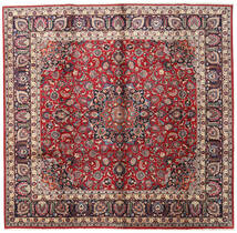 285X290 Alfombra Oriental Mashad Cuadrada Rojo/Rojo Oscuro Grande (Lana, Persia/Irán) Carpetvista
