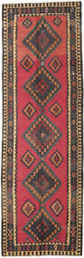 絨毯 キリム ファーシュ 136X415 廊下 カーペット レッド/ダークグレー (ウール, ペルシャ/イラン)