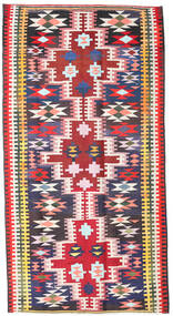 絨毯 オリエンタル キリム ファーシュ 190X360 レッド/グレー (ウール, ペルシャ/イラン)