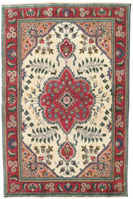 絨毯 タブリーズ パティナ 95X145 ベージュ/ダークグレー (ウール, ペルシャ/イラン)