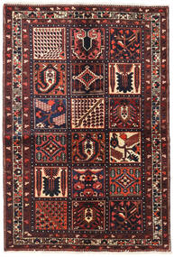 絨毯 バクティアリ 143X214 ダークレッド/レッド (ウール, ペルシャ/イラン)