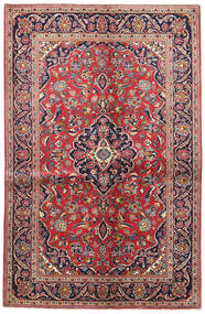  Persischer Keshan Teppich 135X208 Rot/Dunkelrosa Carpetvista