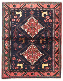  Orientalischer Saveh Teppich 110X142 Rot/Dunkelgrau Wolle, Persien/Iran Carpetvista