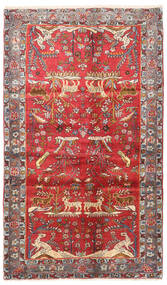 Najafabad Matta 122X208 Röd/Grå Ull, Persien/Iran Carpetvista