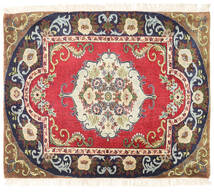  Orientalsk Tabriz Teppe 74X90 Beige/Rød Ull, Persia/Iran Carpetvista