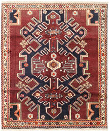 Saveh Teppich 125X145 Rot/Beige Wolle, Persien/Iran Carpetvista