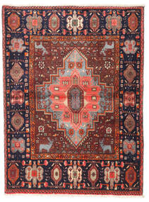 108X144 Gholtogh Matta Orientalisk Röd/Mörklila (Ull, Persien/Iran) Carpetvista