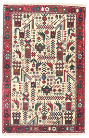 77X120 Alfombra Oriental Rudbar Beige/Rojo (Lana, Persia/Irán) Carpetvista