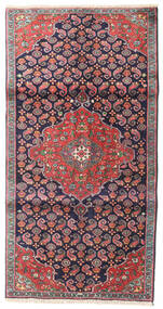  Orientalischer Zanjan Teppich 94X180 Läufer Rot/Dunkelgrau Wolle, Persien/Iran Carpetvista