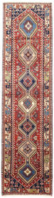 Dywan Orientalny Yalameh 87X323 Chodnikowy Czerwony/Beżowy (Wełna, Persja/Iran)