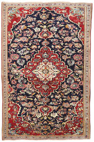 Persian Yazd Rug 145X220 Red/Dark Purple (Wool, Persia/Iran)