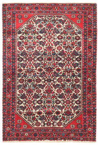 絨毯 ハマダン 105X155 レッド/ダークレッド (ウール, ペルシャ/イラン)
