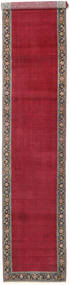90X490 絨毯 タブリーズ パティナ オリエンタル 廊下 カーペット レッド/グレー (ウール, ペルシャ/イラン) Carpetvista