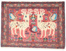  Orientalischer Afshar/Sirjan Teppich 60X90 Rot/Beige Wolle, Persien/Iran Carpetvista