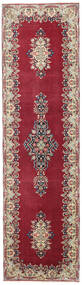  Orientalischer Kerman Patina Teppich 90X325 Läufer Rot/Dunkelrot Wolle, Persien/Iran Carpetvista